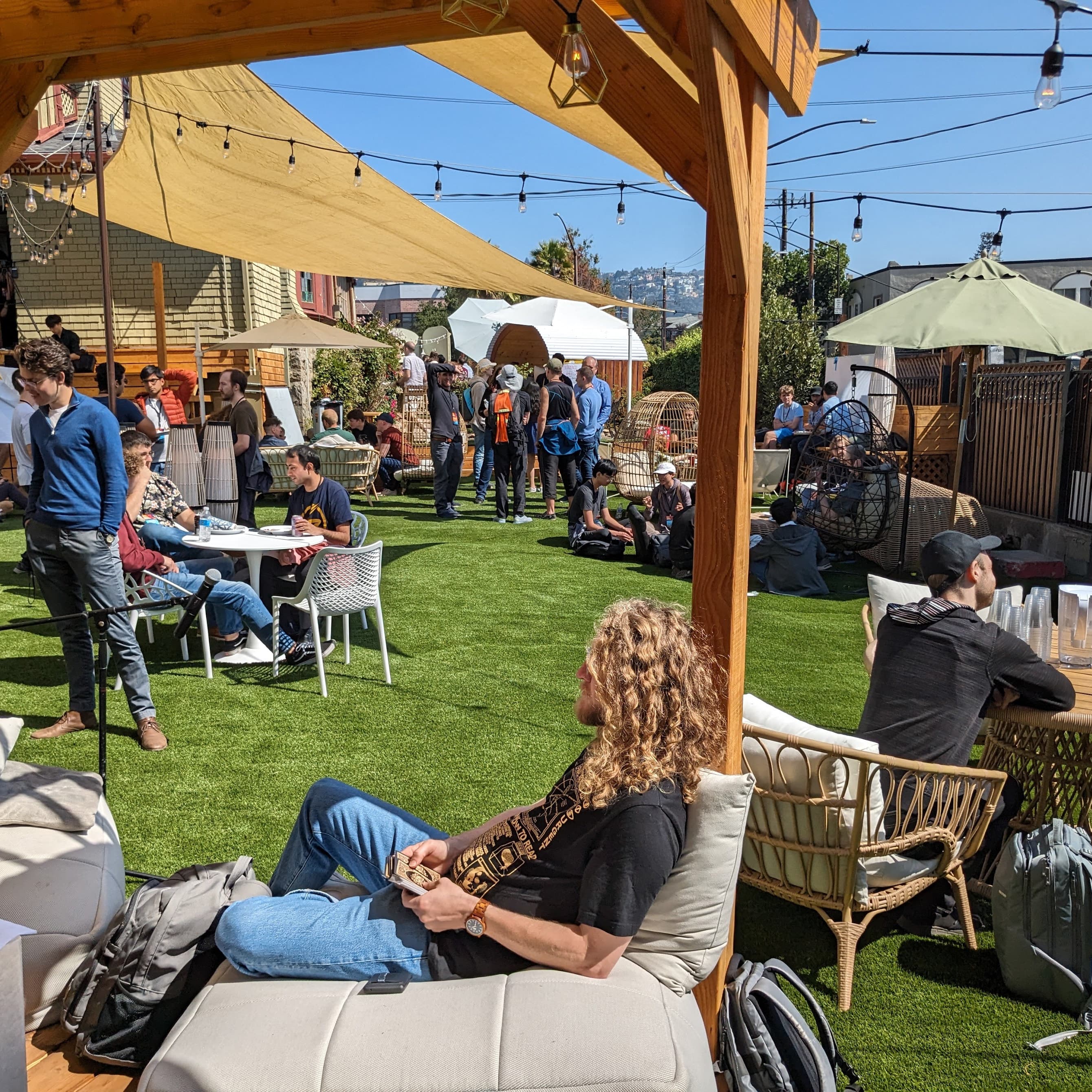 Community gathering outdoors