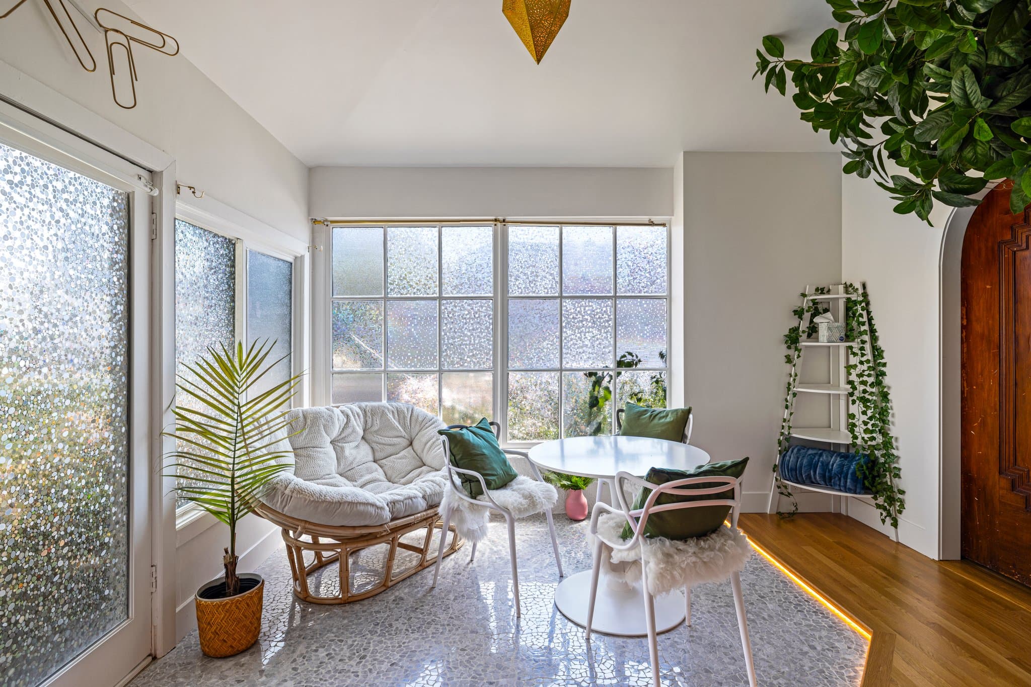 Bright sunroom seating